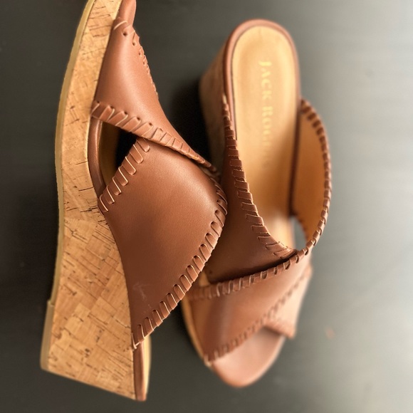 Brown Jack Rogers Wedges 9 - Picture 7 of 7